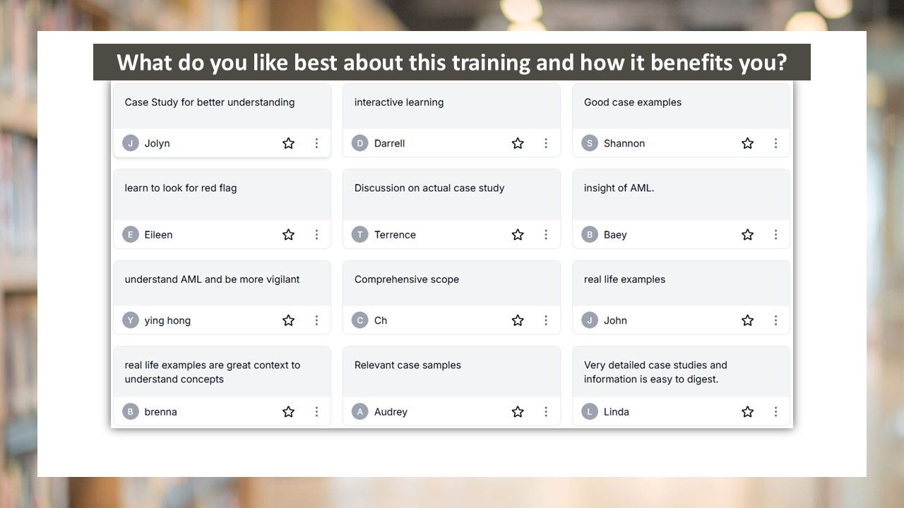 Anti-Money Laundering and its Ecosystem - Nov 13, 2024